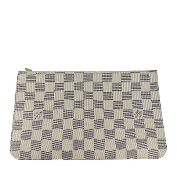 Louis Vuitton  Wristlet Pochette Damier Azur Pouch White - Picture 4 of 8
